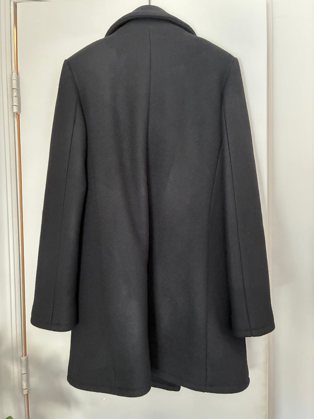 Worn Once Nili Lotan Cash Double-Breasted Wool-Twill Peacoat Black S