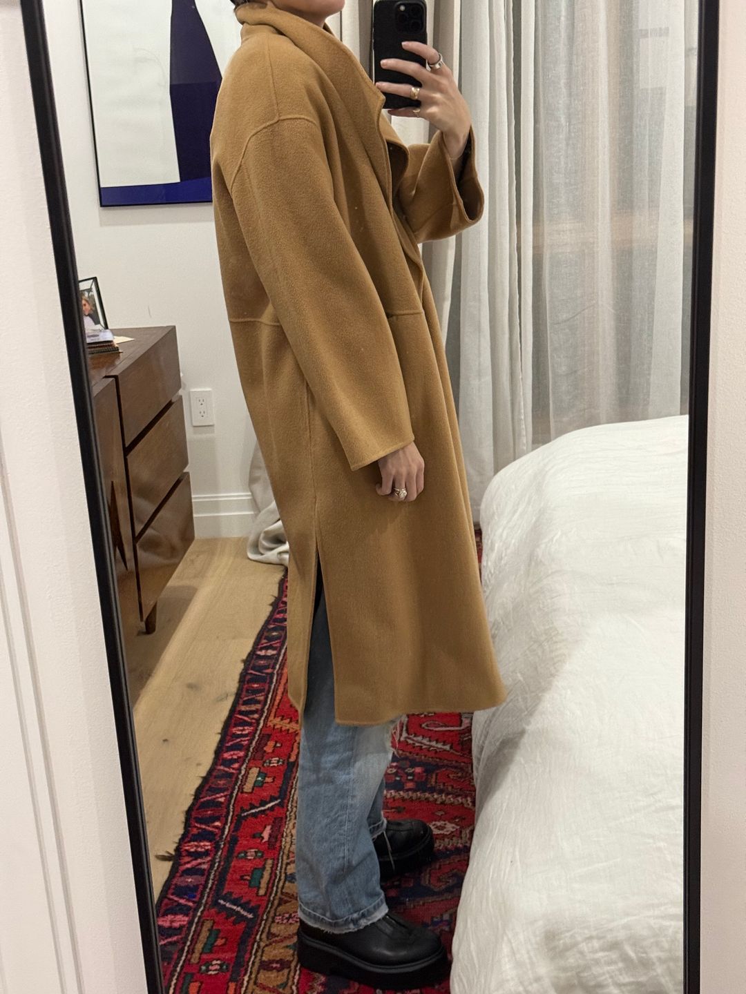 Toteme Signature wool cashmere coat camel