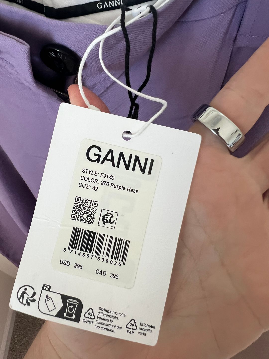 Ganni Wide Leg Pants w/ Tags