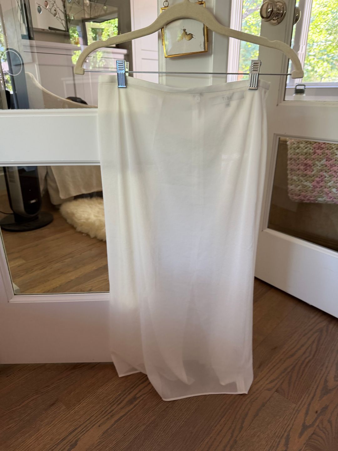 Sheer Gauze Maxi Pencil Skirt