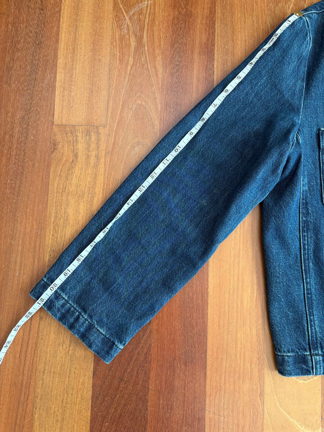 Collarless Denim Jacket In Cleopatra