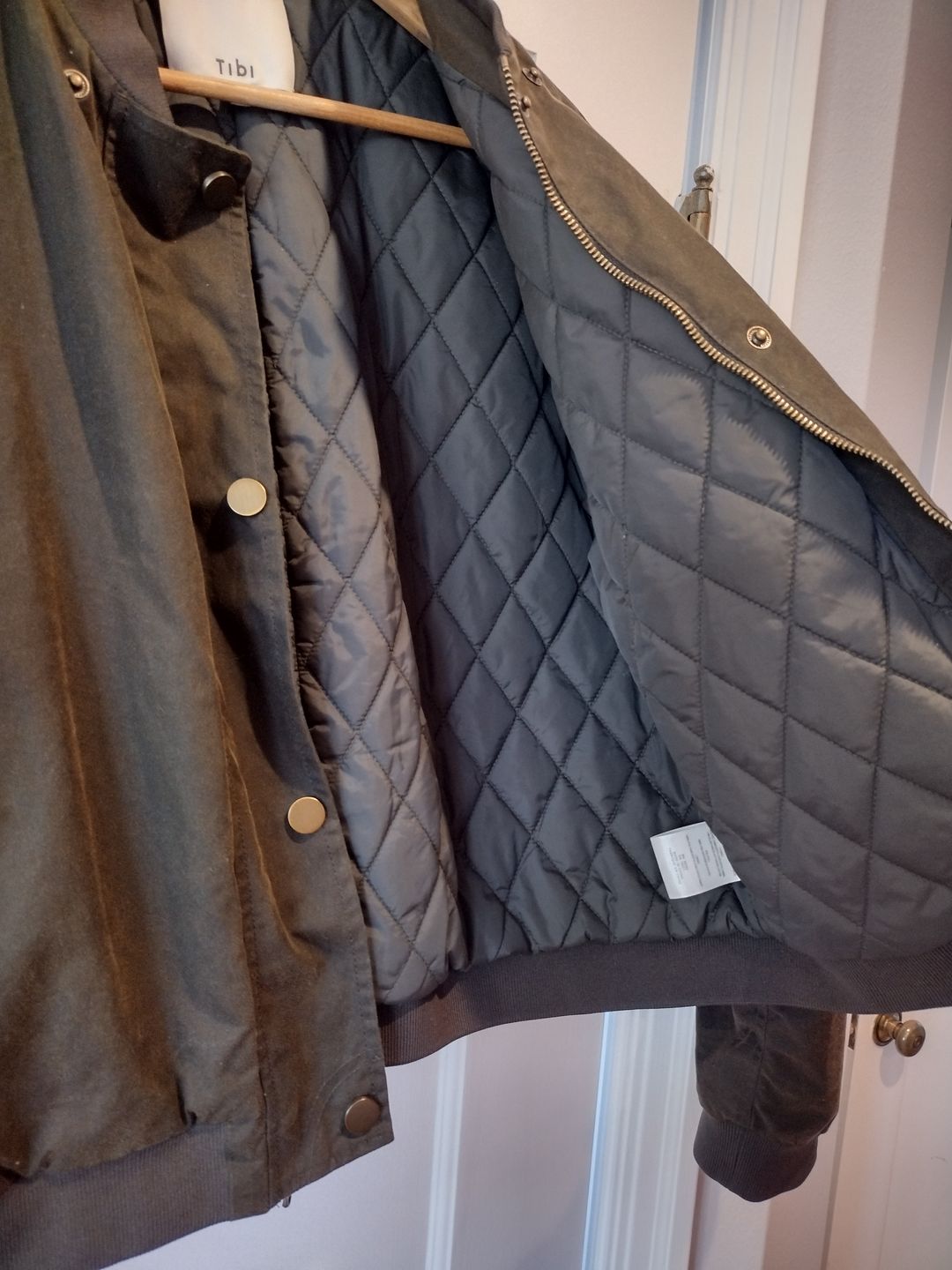 Waxed Cotton Bomber With Removable Hood