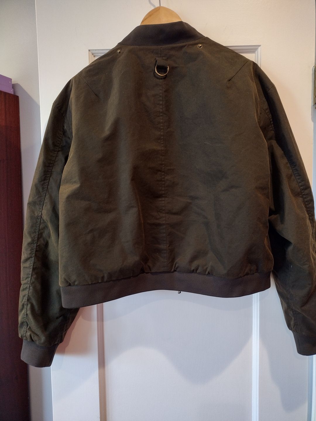 Waxed Cotton Bomber With Removable Hood