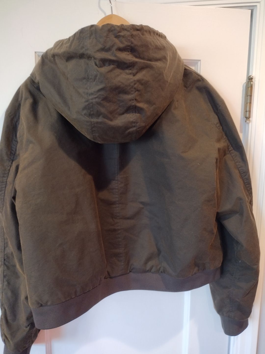 Waxed Cotton Bomber With Removable Hood