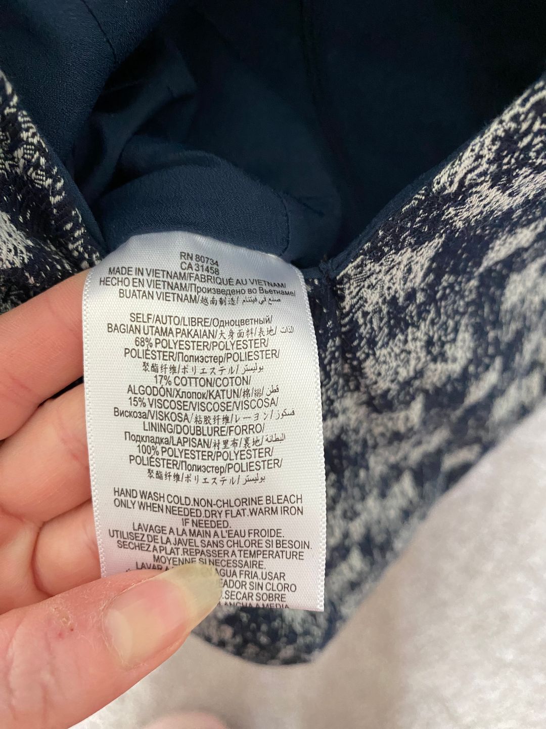 BCBGeneration Blue and white checkered romper