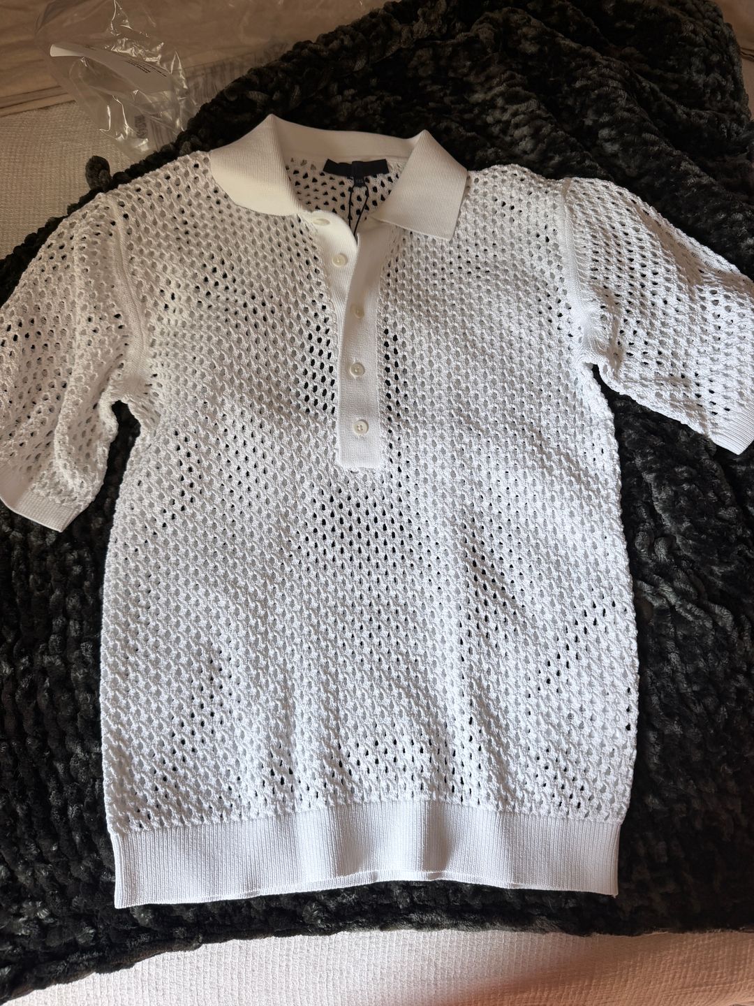 Crochet Netting Slim Polo