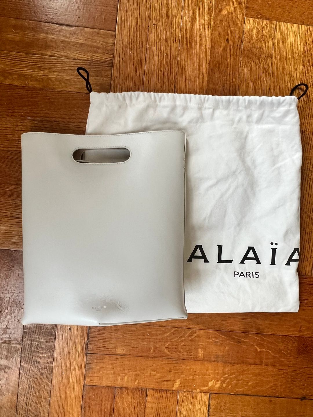 Folded Leather Tote Bag