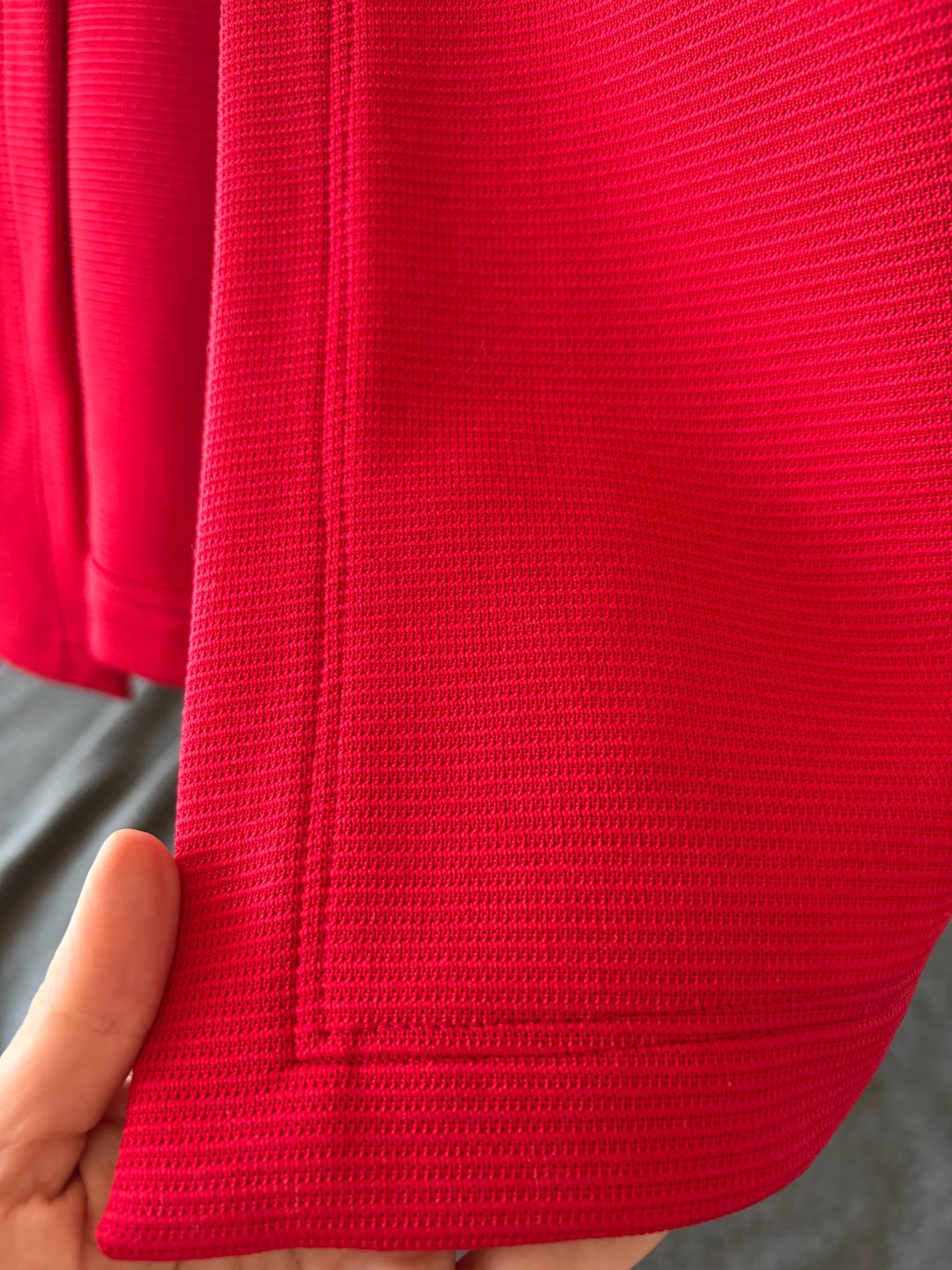 Marni Red Textured Open Back Buckle Detail
