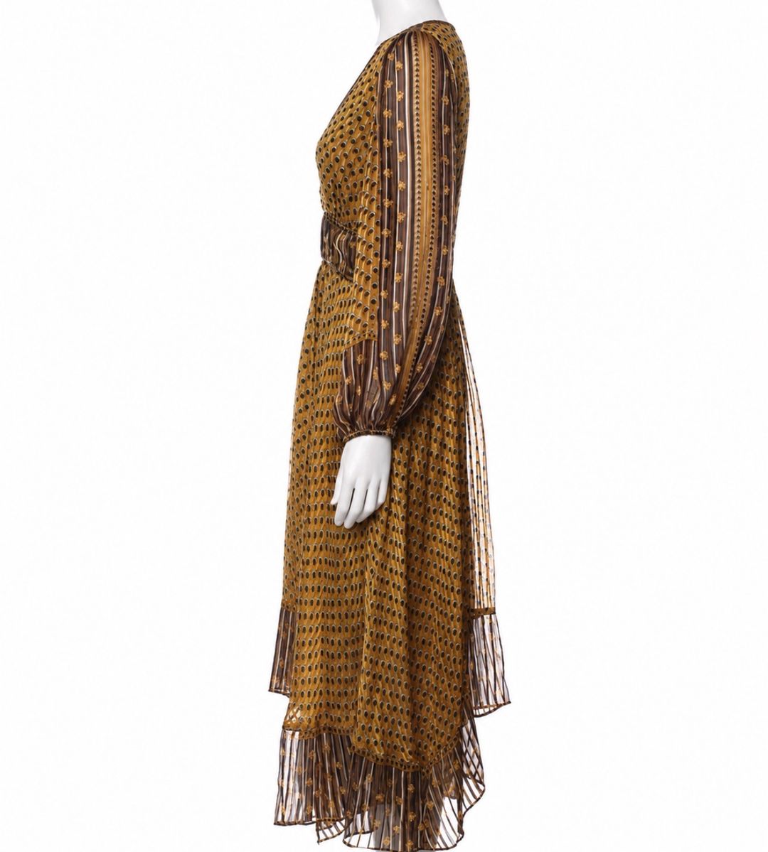 Ulla Johnson 100% Silk Golden Tent Flutter Dress