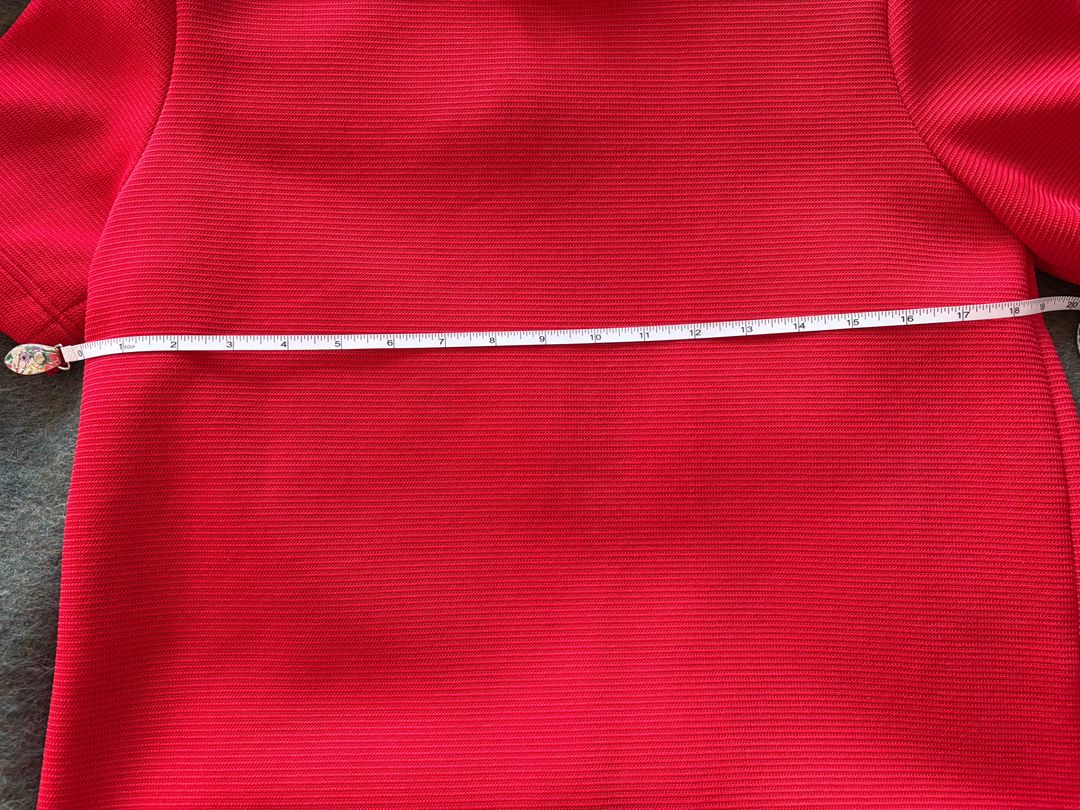 Marni Red Textured Open Back Buckle Detail