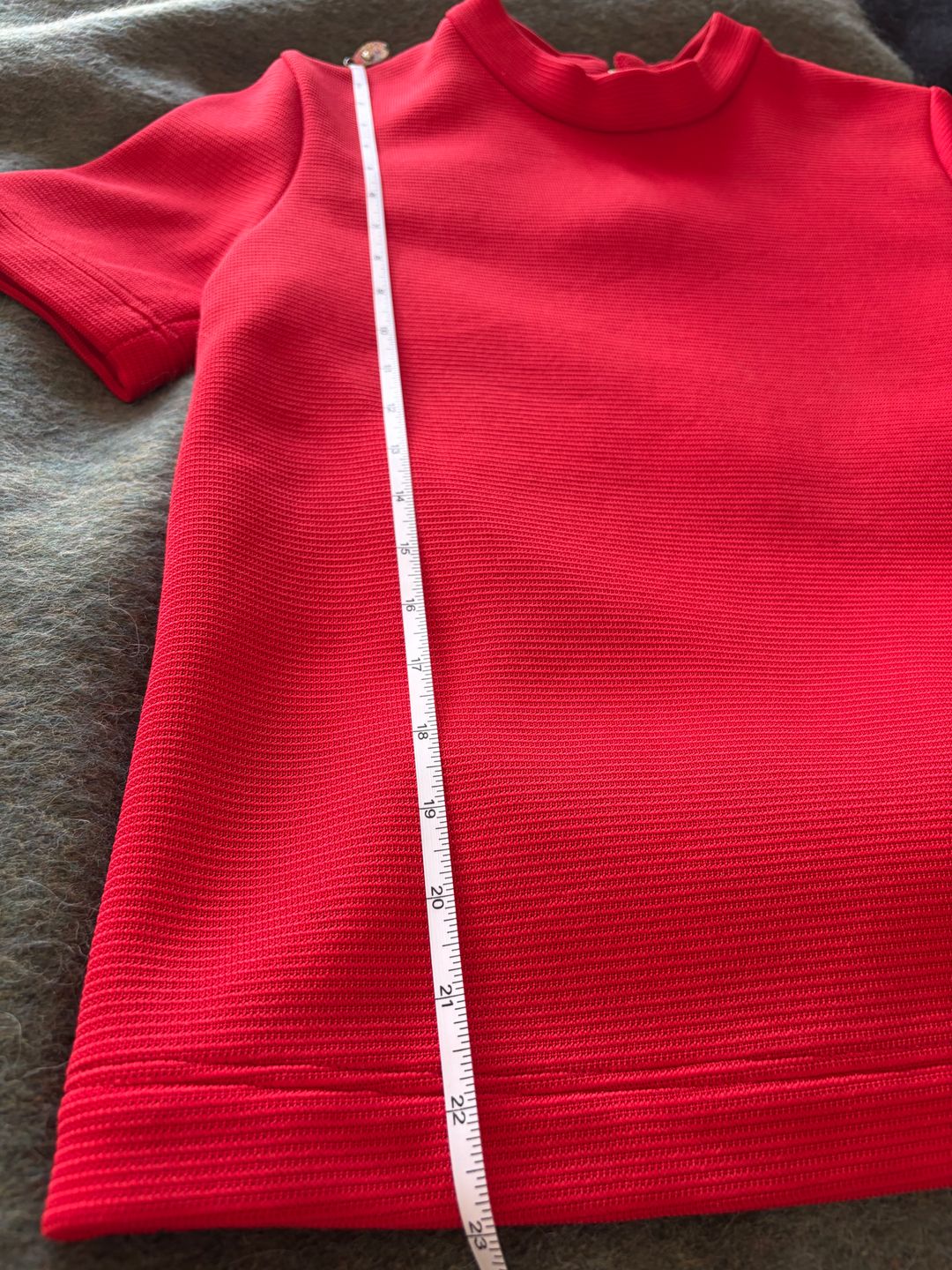 Marni Red Textured Open Back Buckle Detail