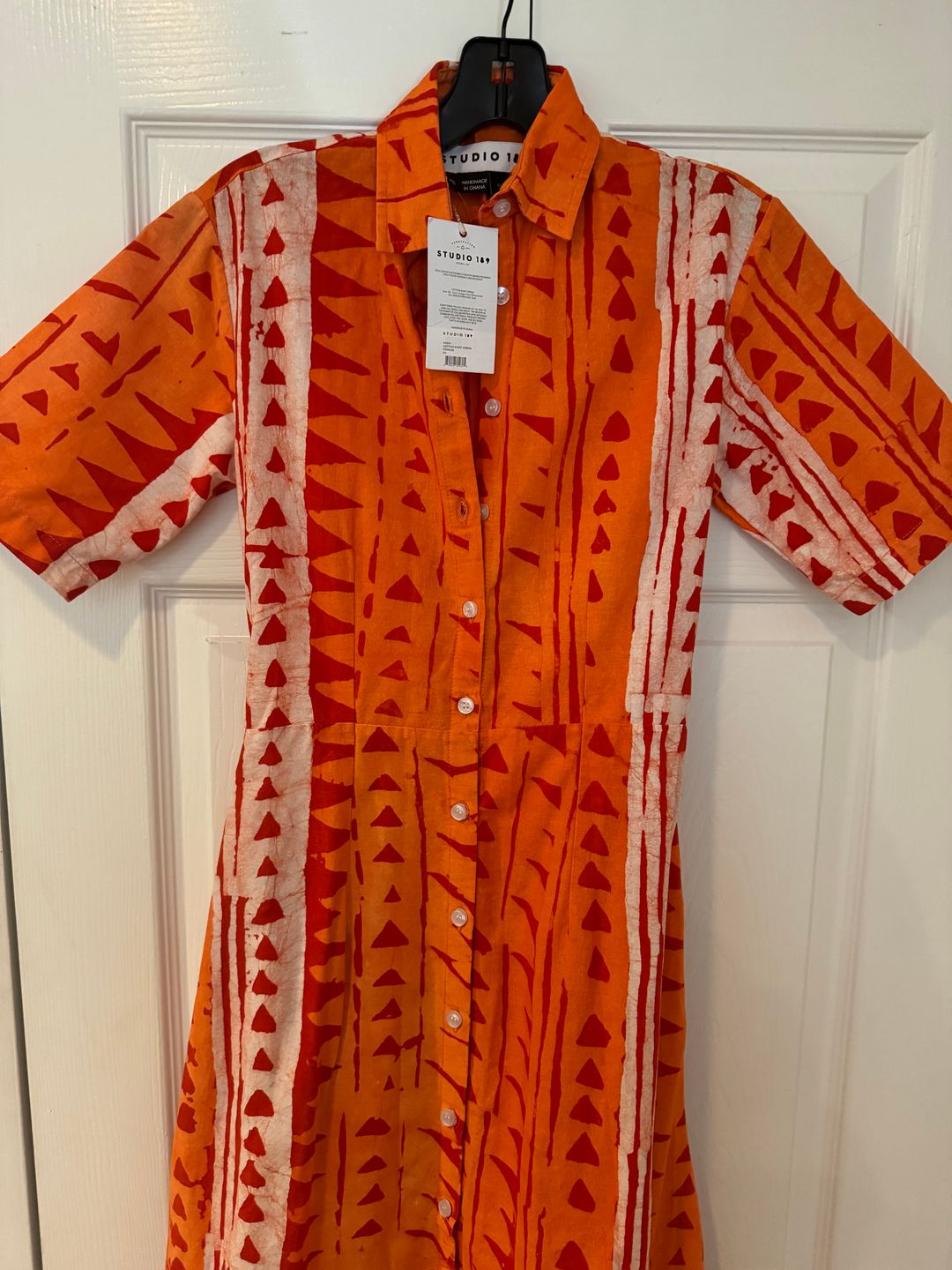 NWT Orange Masquerade Long Shirt Dress