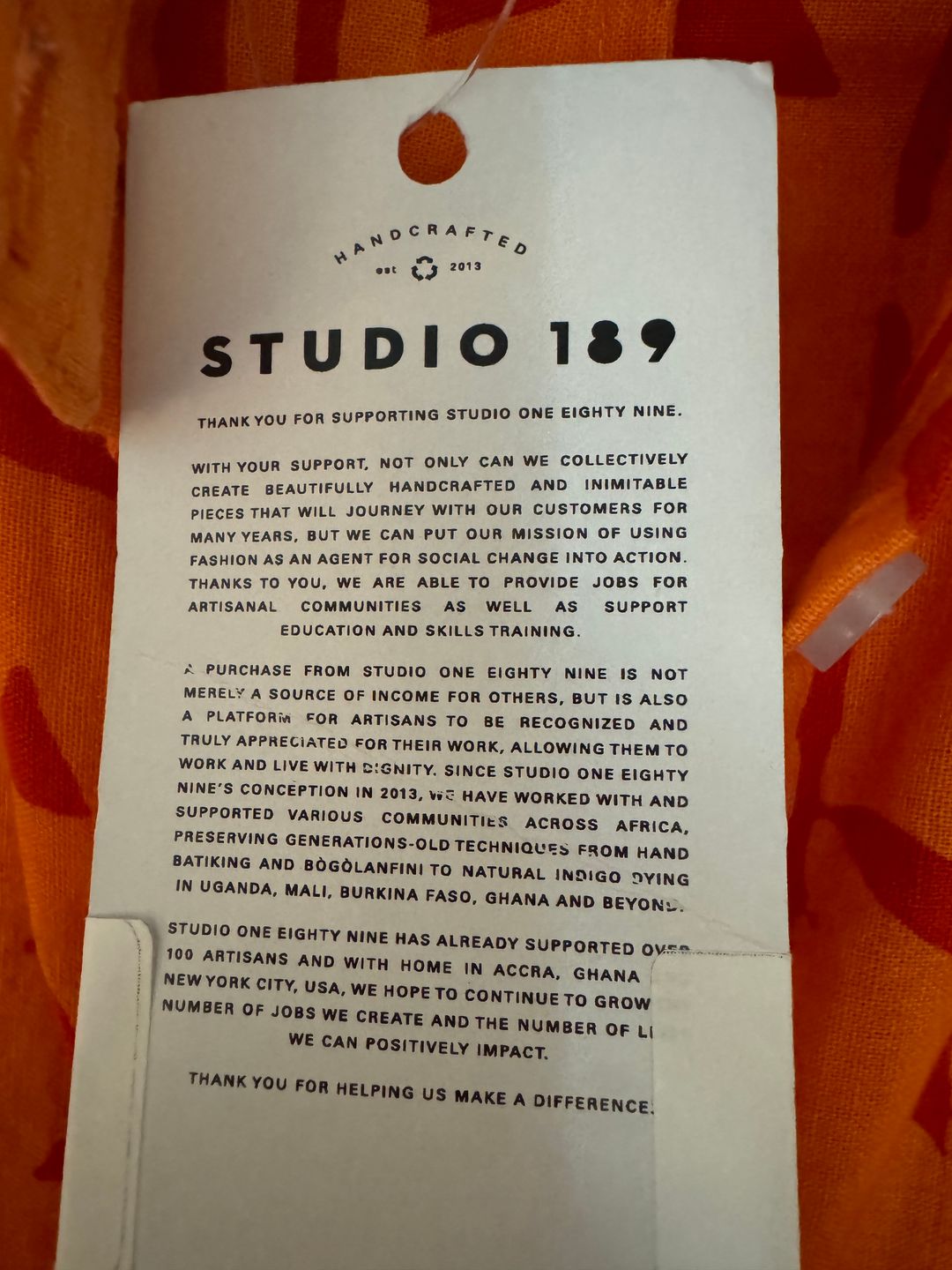 NWT Orange Masquerade Long Shirt Dress