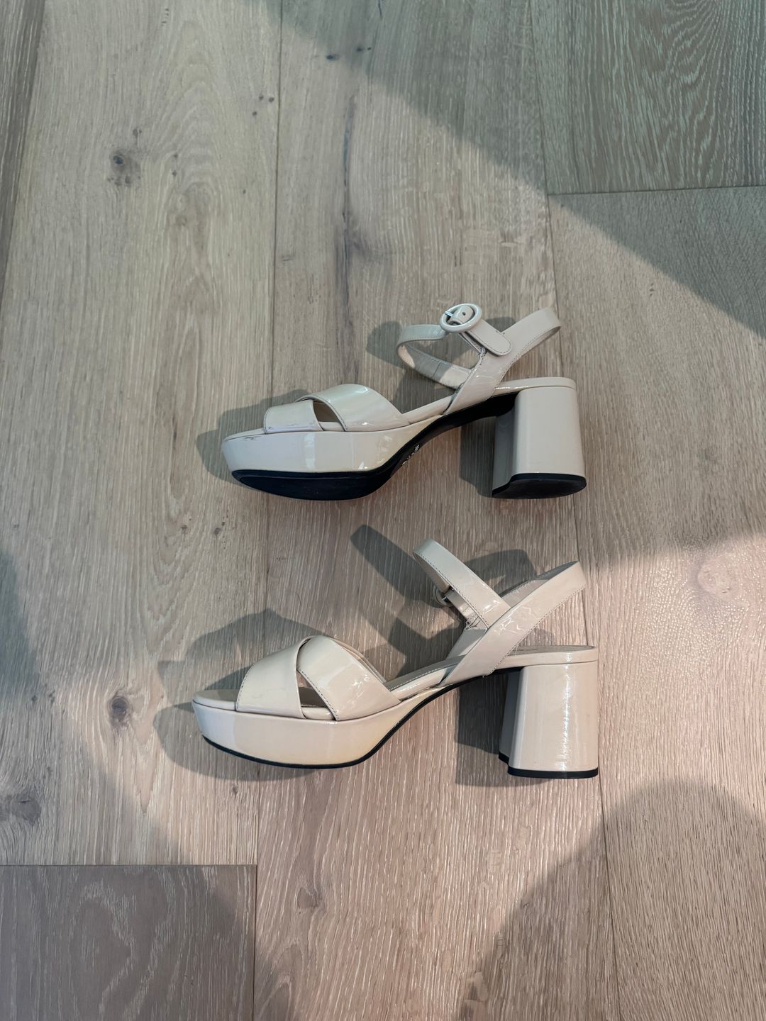 Prada 65 Patent-leather Platform Sandals