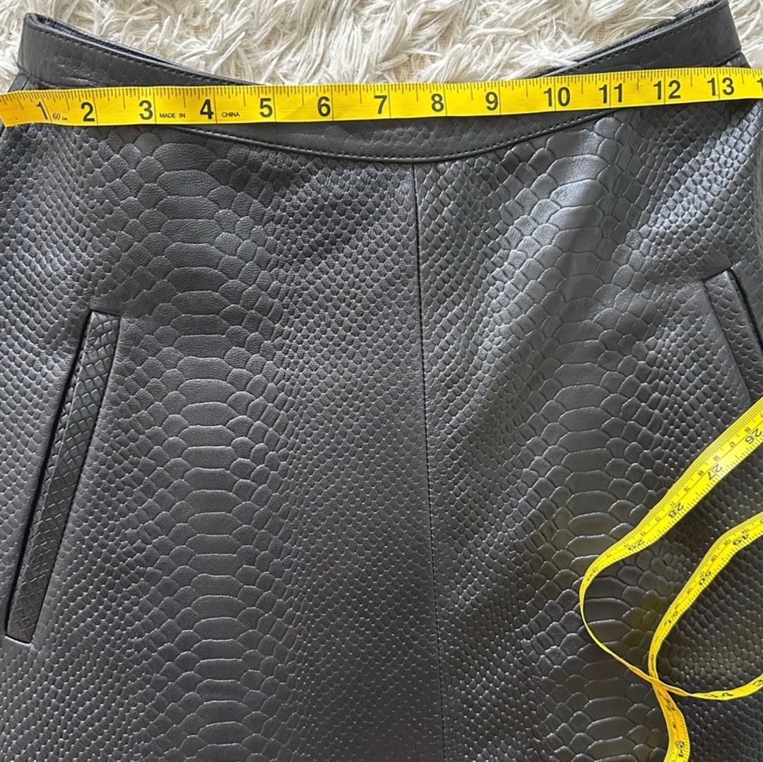 Embossed Python Circle Skirt
