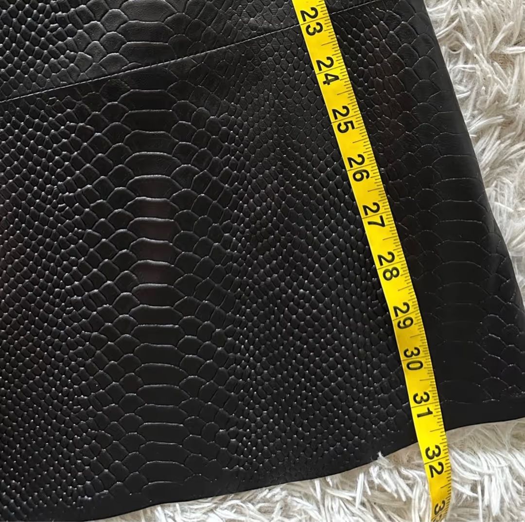 Embossed Python Circle Skirt