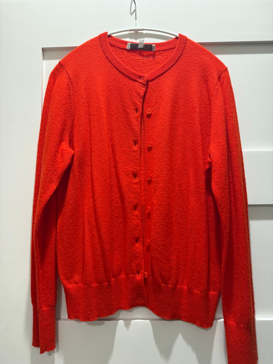 Skinlike Mercerized Wool Shrunken Cardigan 