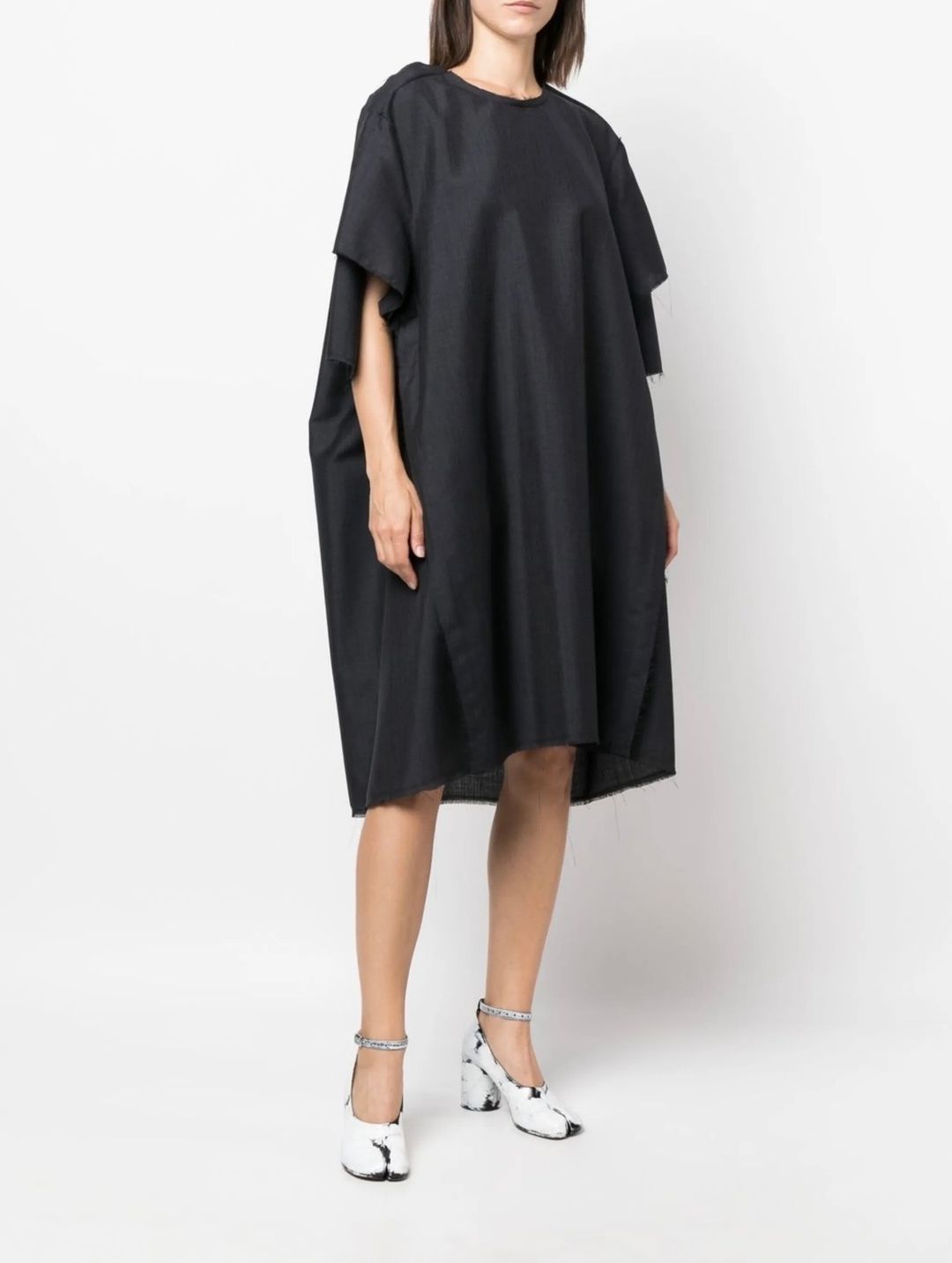 Oversized Frayed Edge Dress