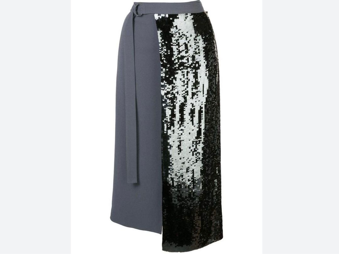 Sequin wrap skirt