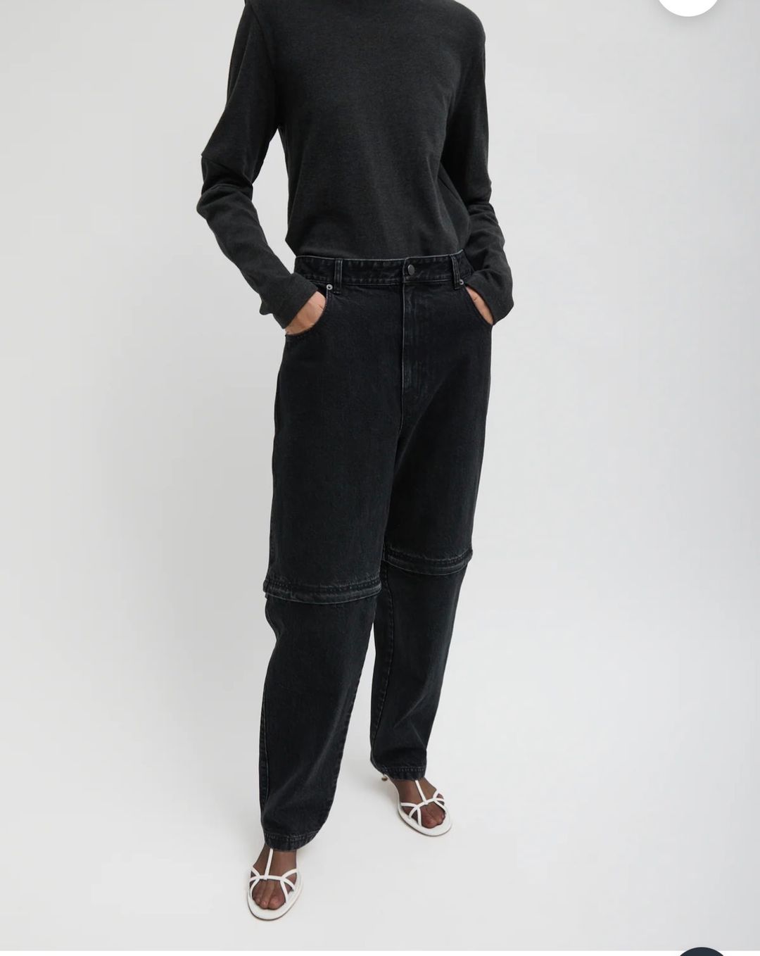 Nwt tibi Black Denim Lars Convertible Zip Jean