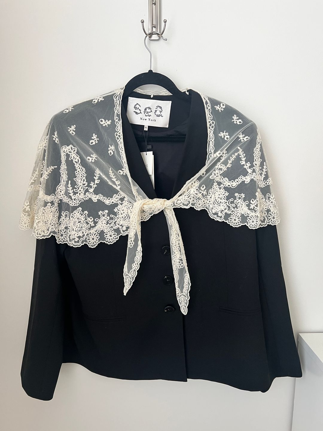 Sea NY Elisa Tropical Wool Capelet Jacket 