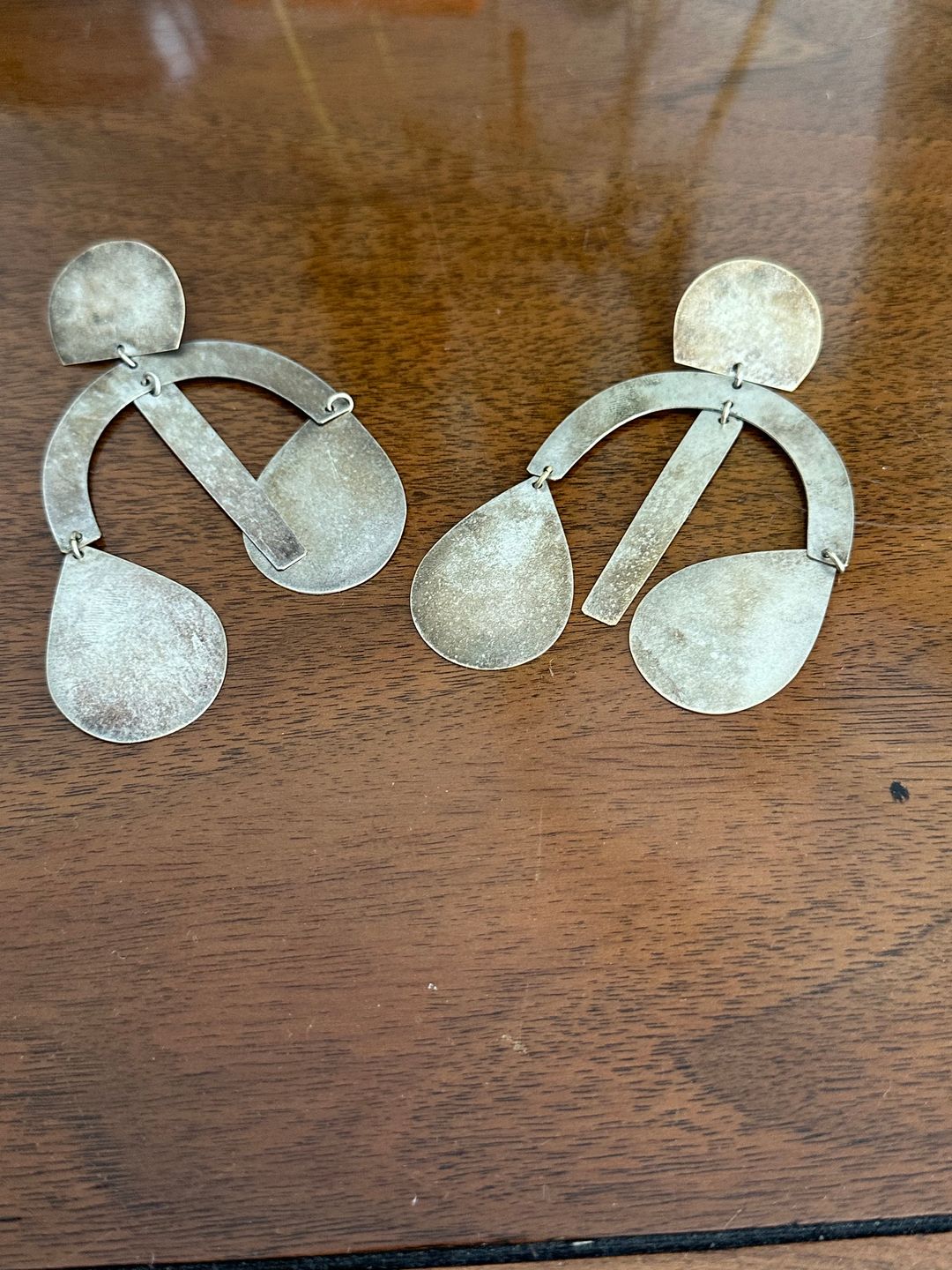Annie Costello Brown Arc Drops Silver