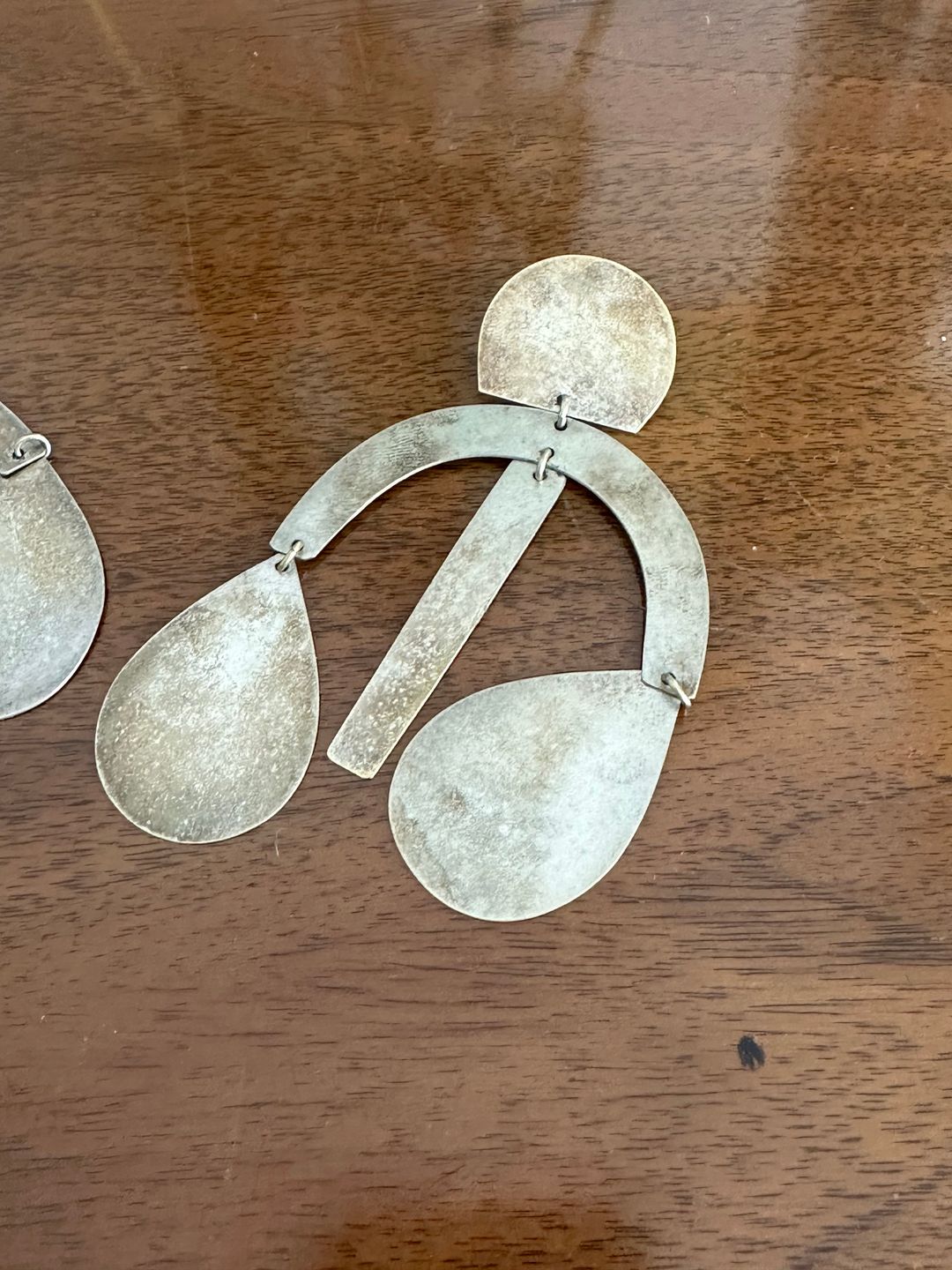 Annie Costello Brown Arc Drops Silver