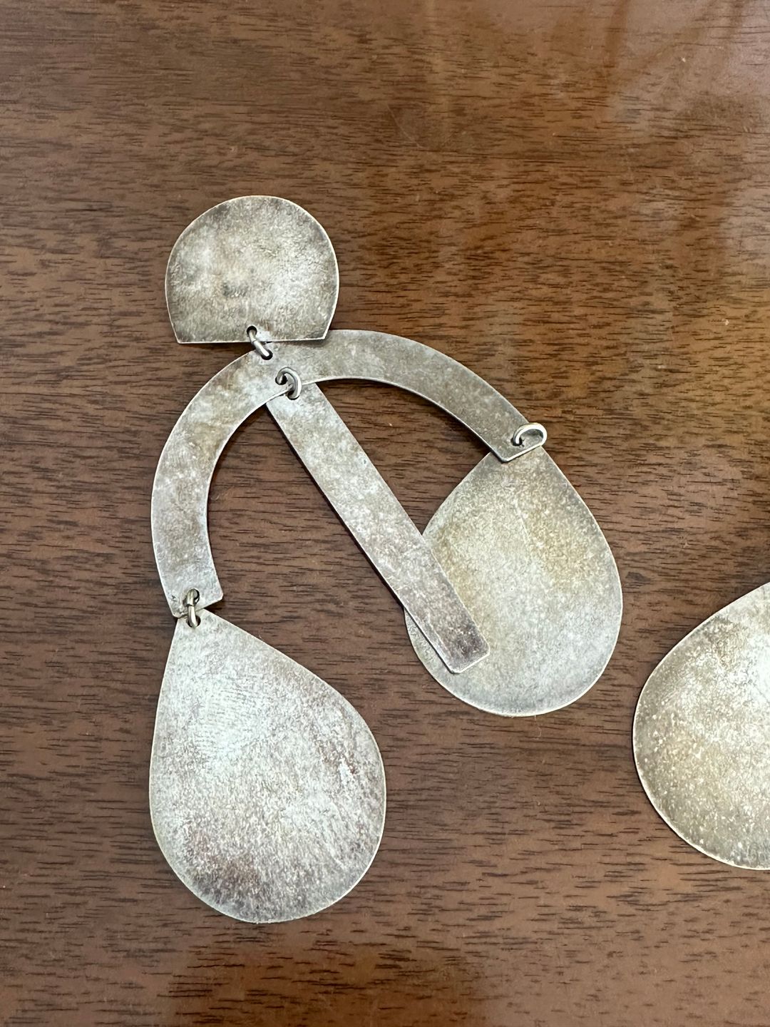 Annie Costello Brown Arc Drops Silver
