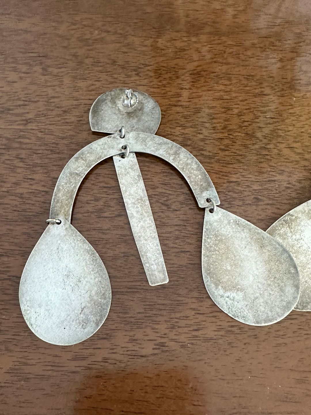 Annie Costello Brown Arc Drops Silver