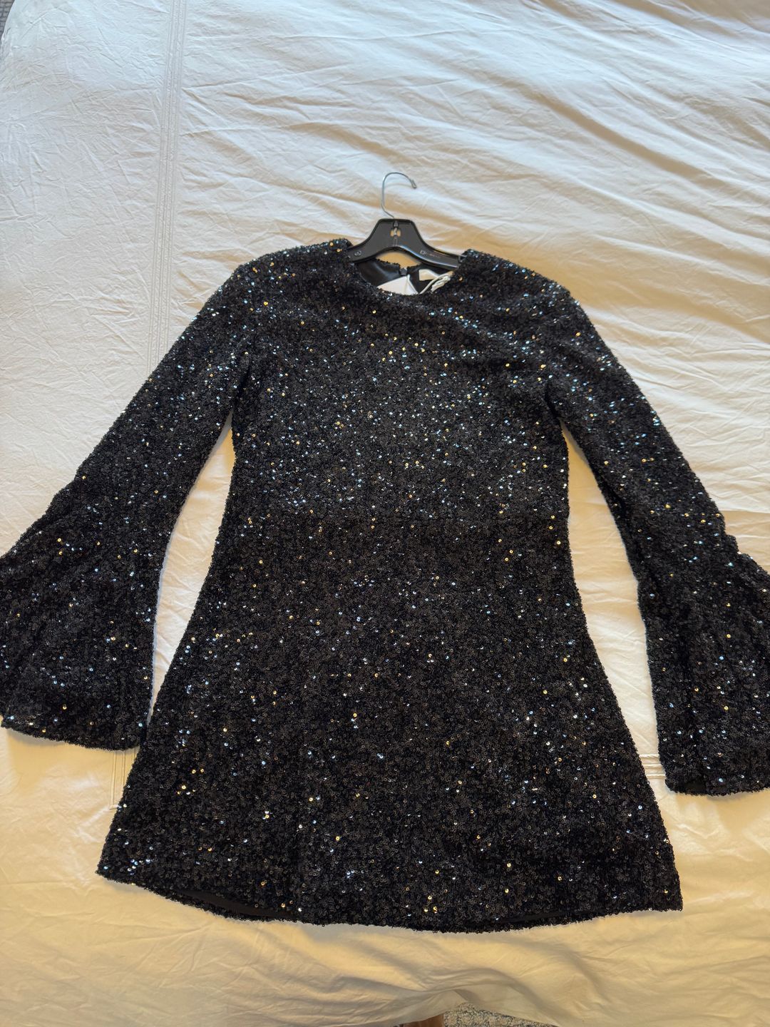 NWT Frame Flared-Sleeves Sequin Minidress
