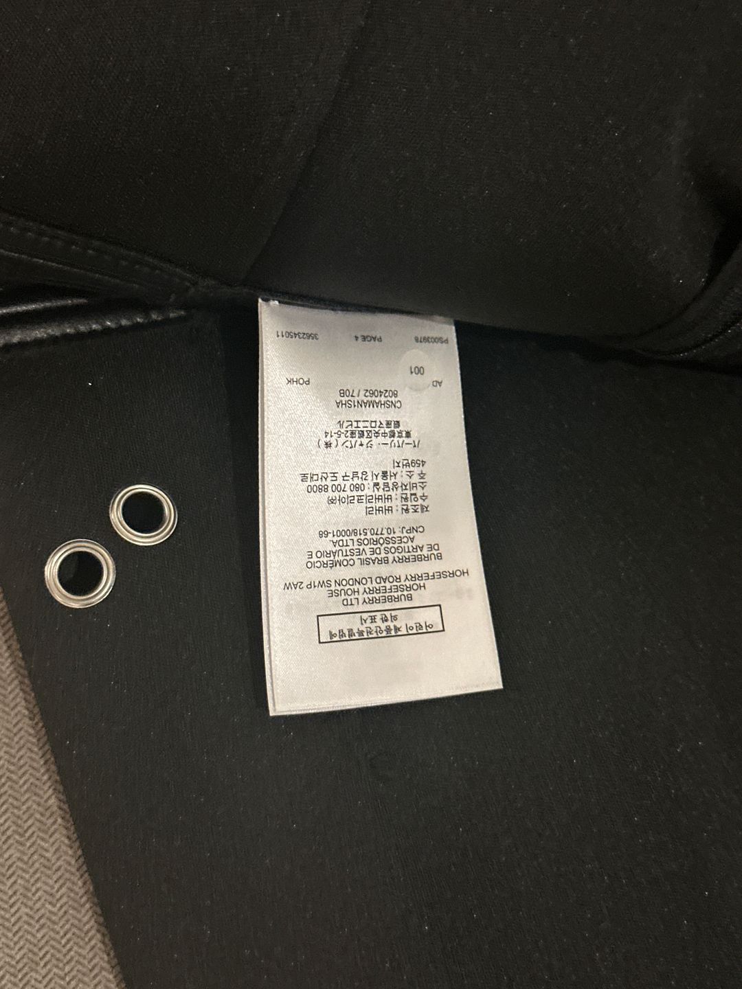 Burberry Coleta Grommet Embellished Faux Leather Minidress In Black