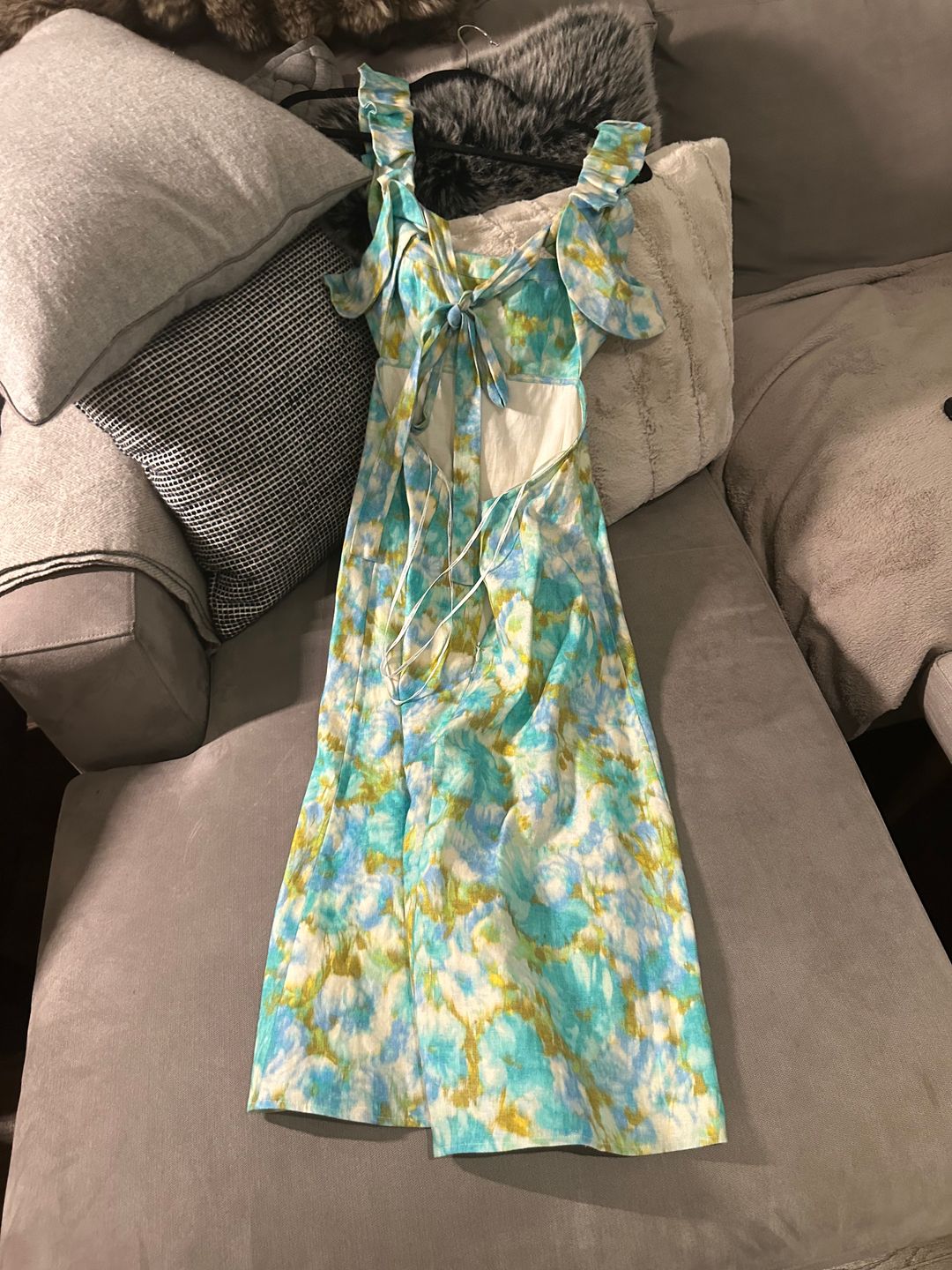 Zimmermann Hide Tide printed linen midi dress