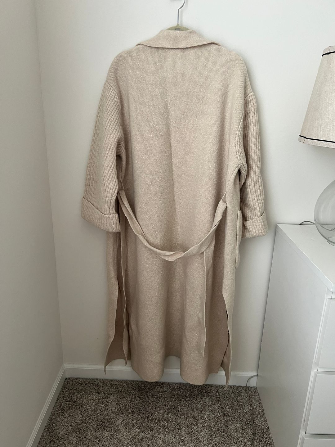 CO NWT CO Essentials Cashmere Wool Long Cardigan Coat Sweater Trench