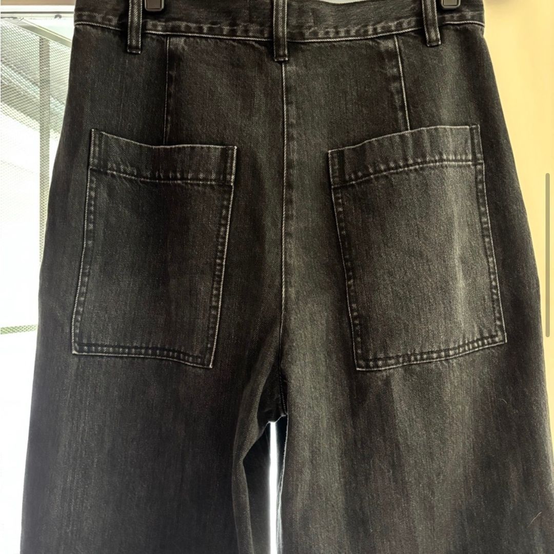 Black Denim Stella's in 26 Regular length with snaps