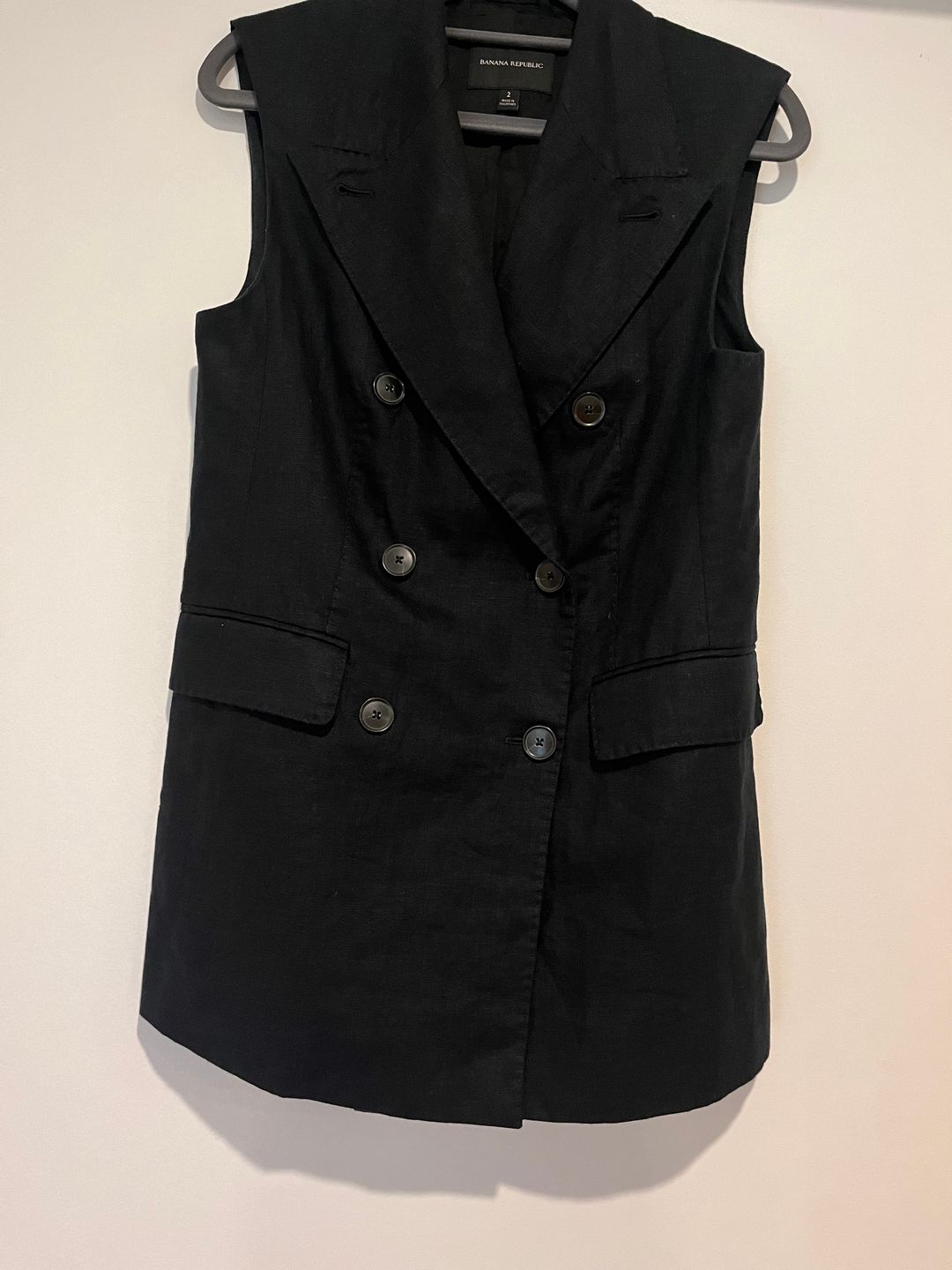 Banana Republic Banana Republic Linen Double Breasted Vest/ Waistcoat 