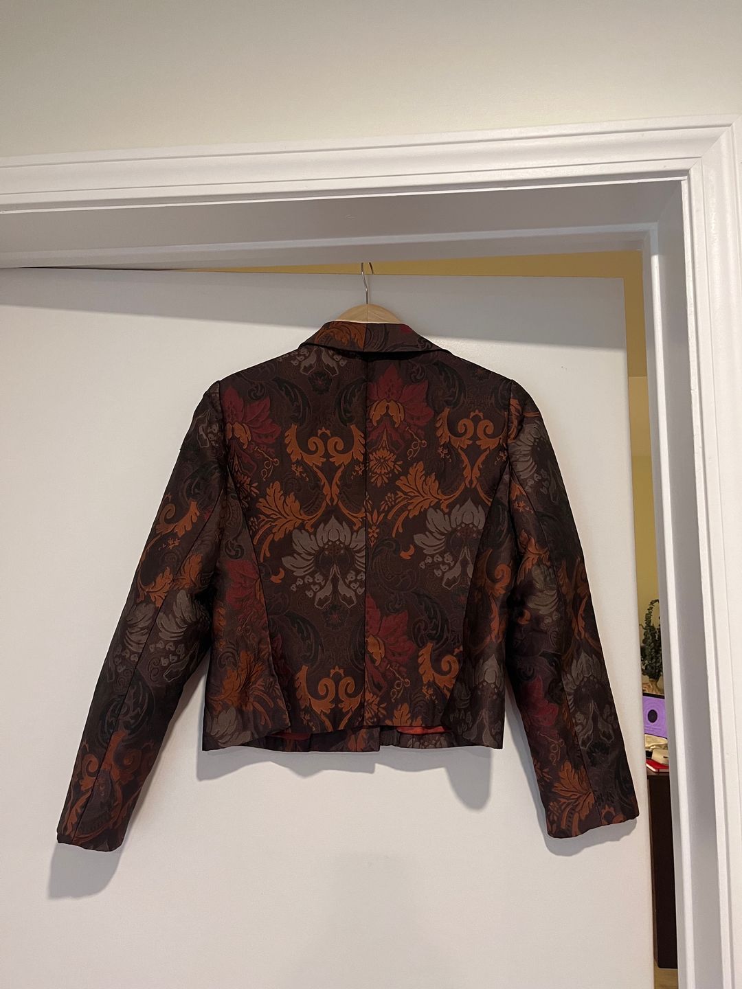 Harve Venard Vintage Floral Cropped Blazer Jacket 