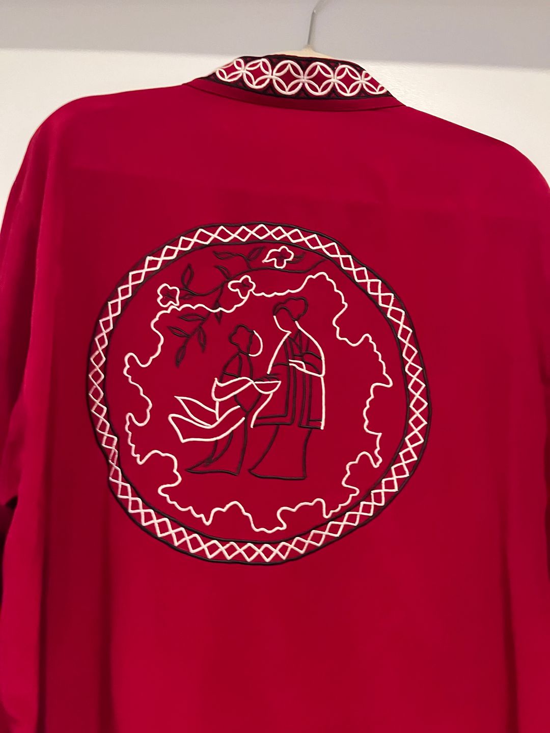 Stunning Vintage 90's DVF Silk Embroidered Blouse  