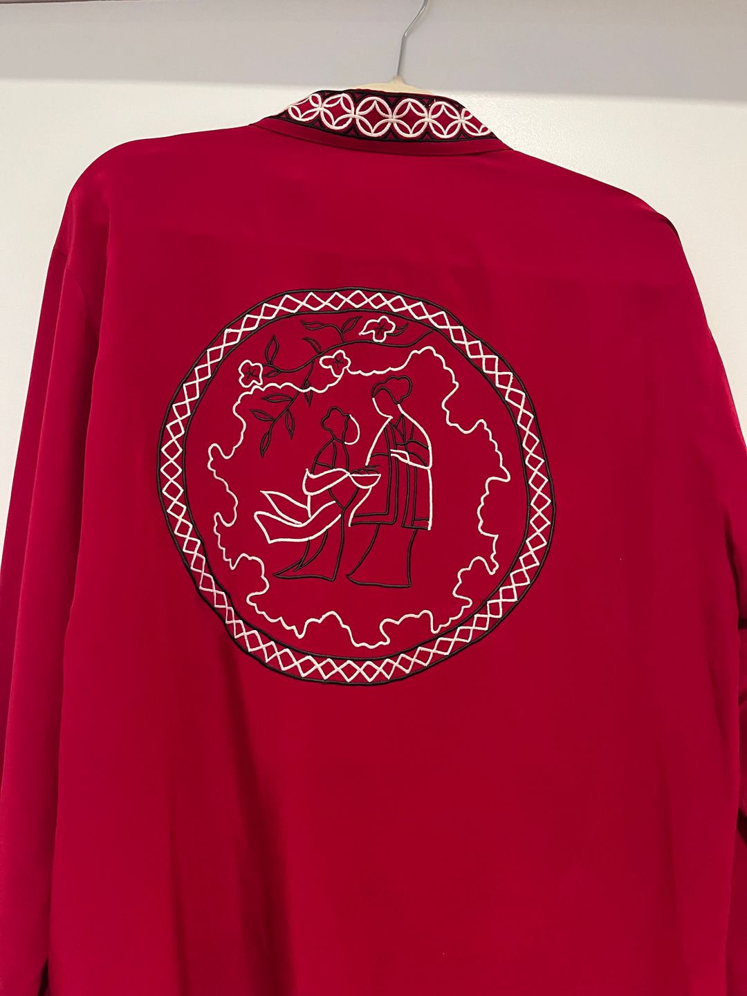 Stunning Vintage 90's DVF Silk Embroidered Blouse  