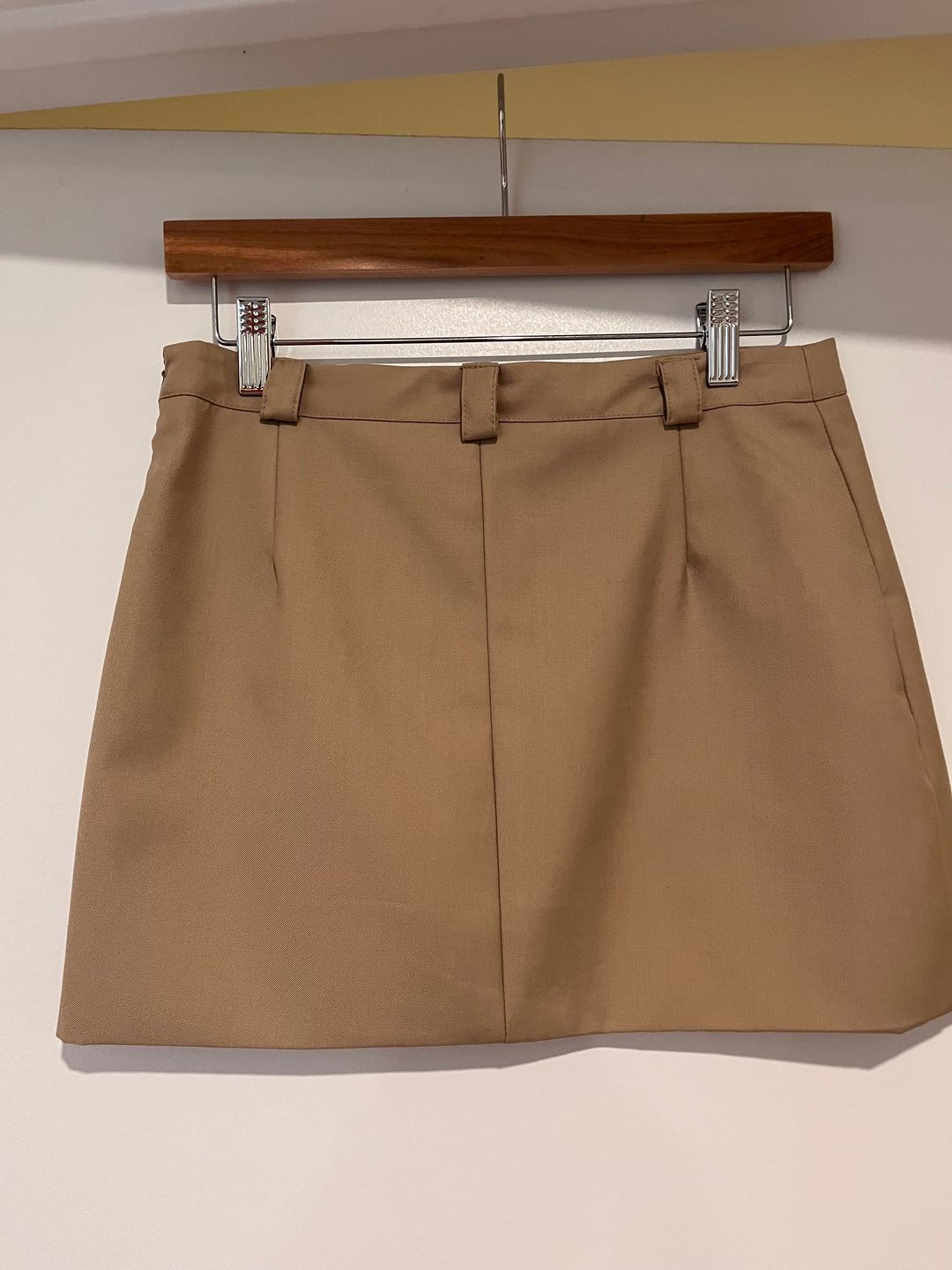 Source Unknown Slit Suit Mini Skirt, Tan Beige