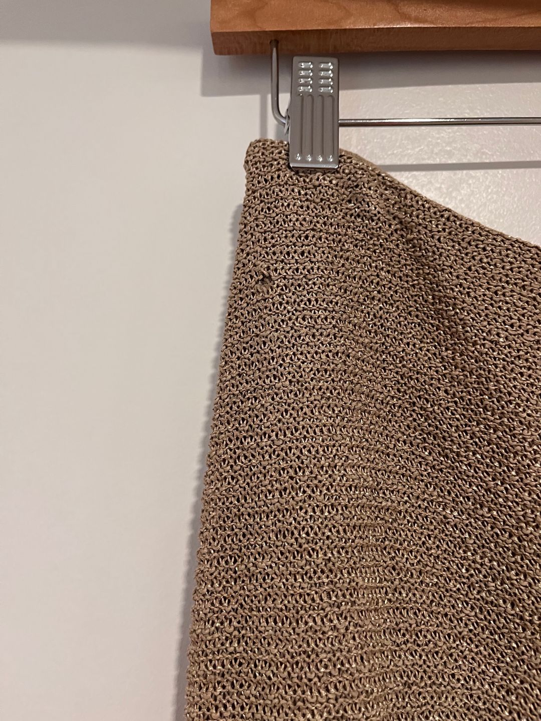 Chanel Vintage Chanel Gold Chainmail Knee-Length Skirt