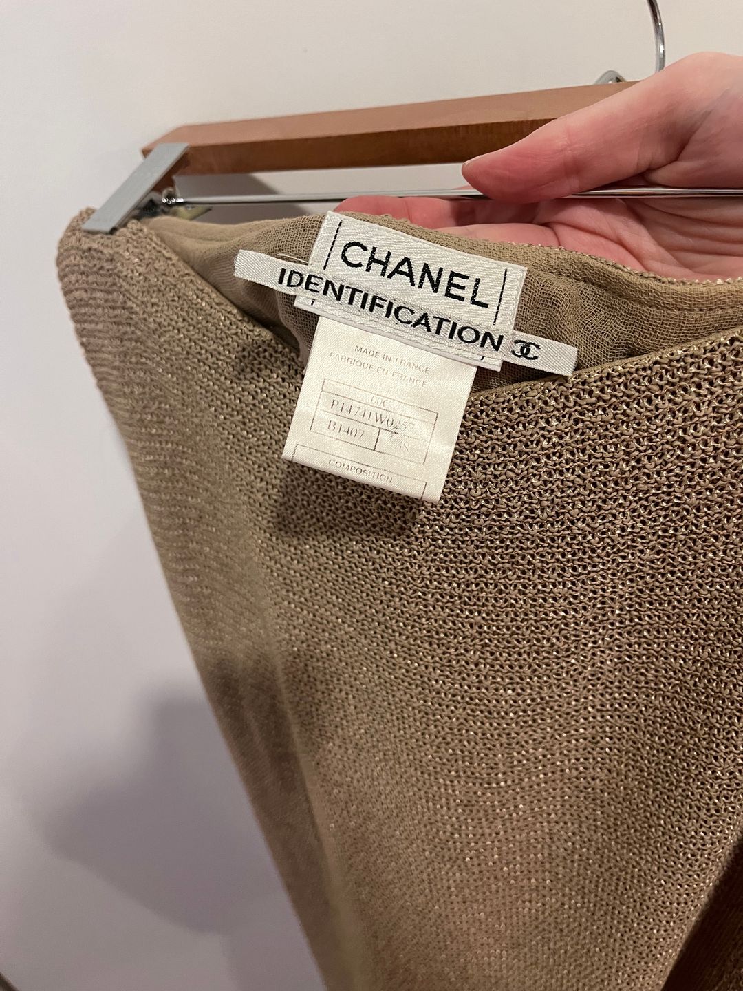 Chanel Vintage Chanel Gold Chainmail Knee-Length Skirt