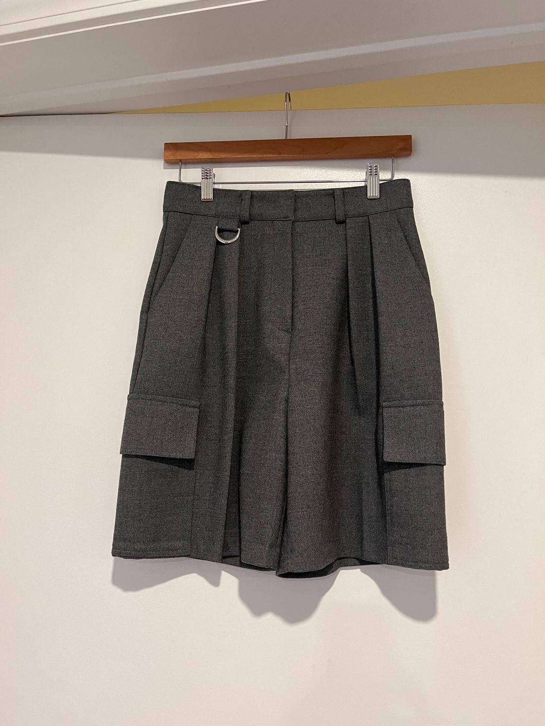 Linda Belted Felt Cargo Shorts