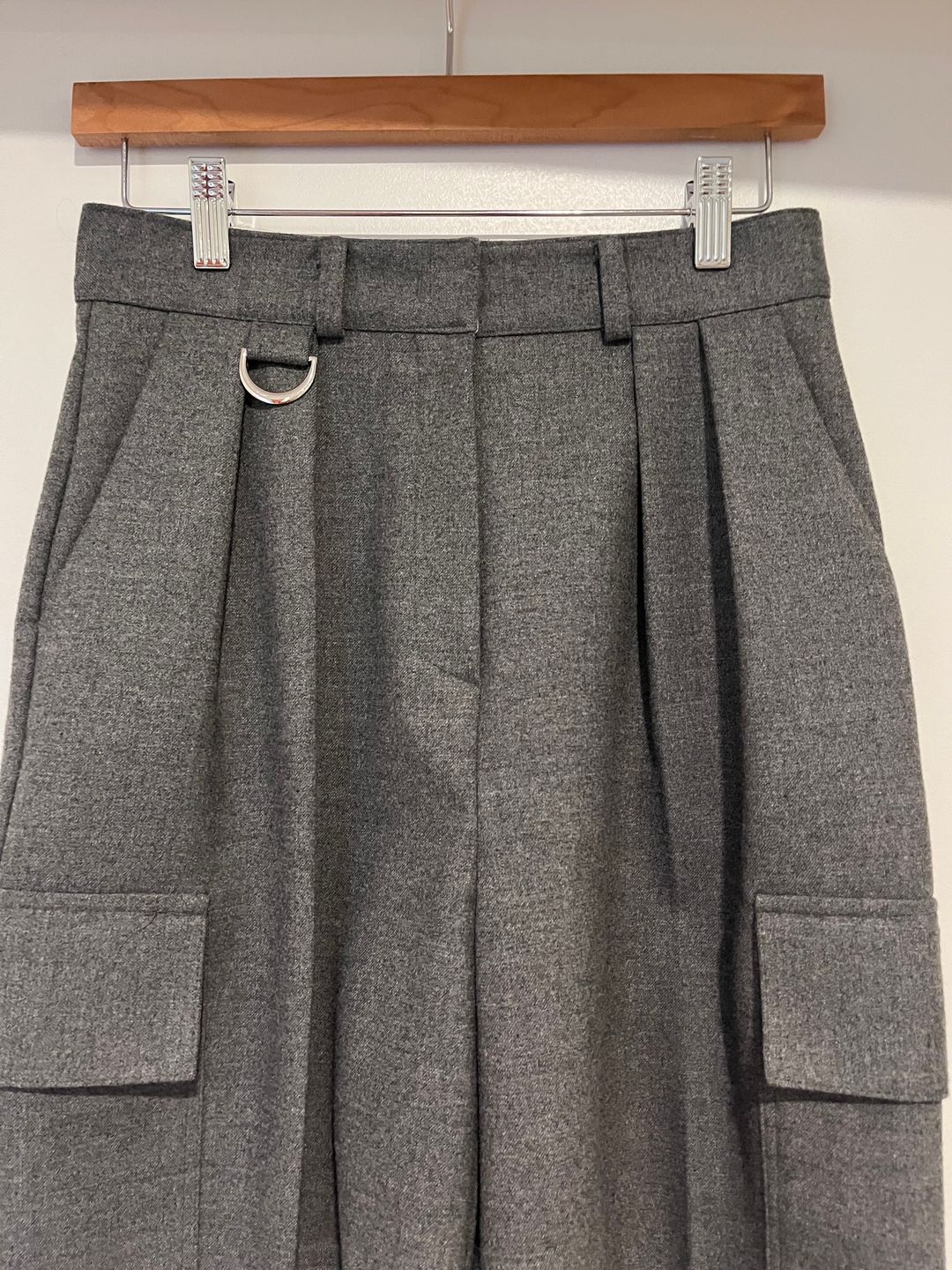 The Frankie Shop The Frankie Shop Grey Bermuda Trouser Shorts