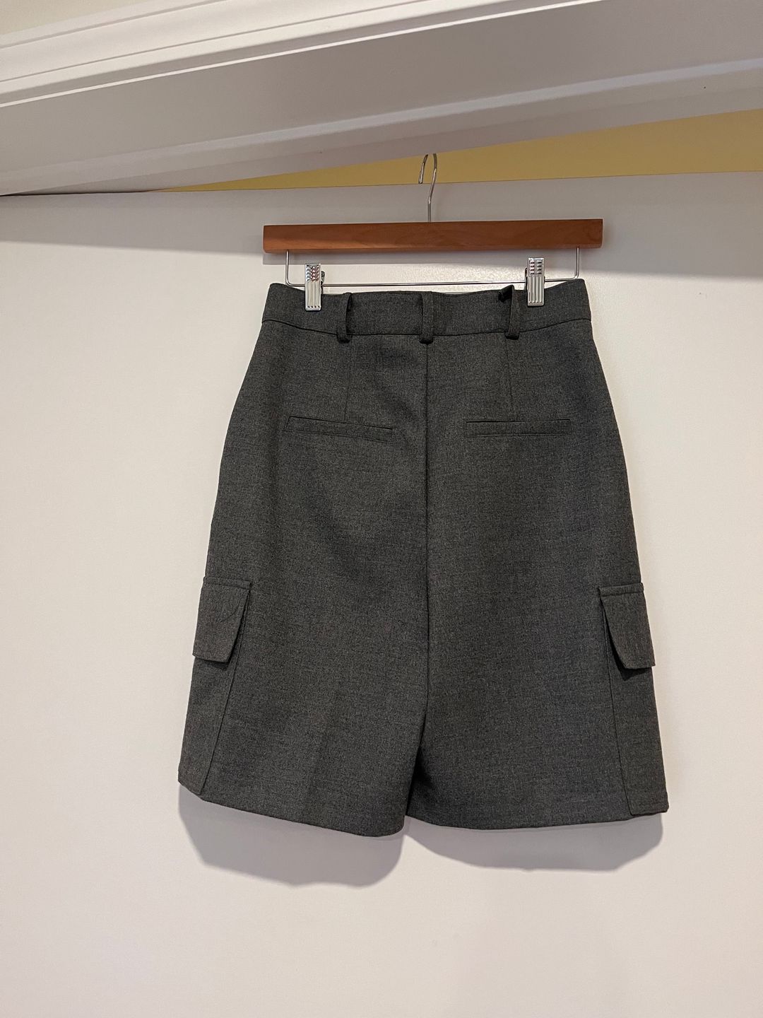 The Frankie Shop The Frankie Shop Grey Bermuda Trouser Shorts