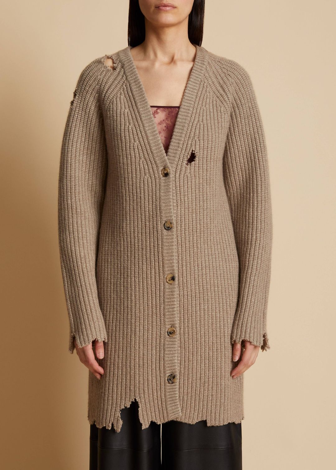 Rory Distressed Cardigan Sweater