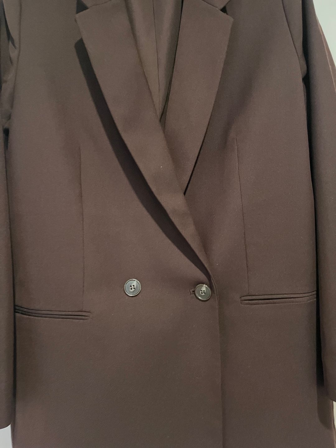 H&M H&M Chocolate Brown Double-Breasted Blazer