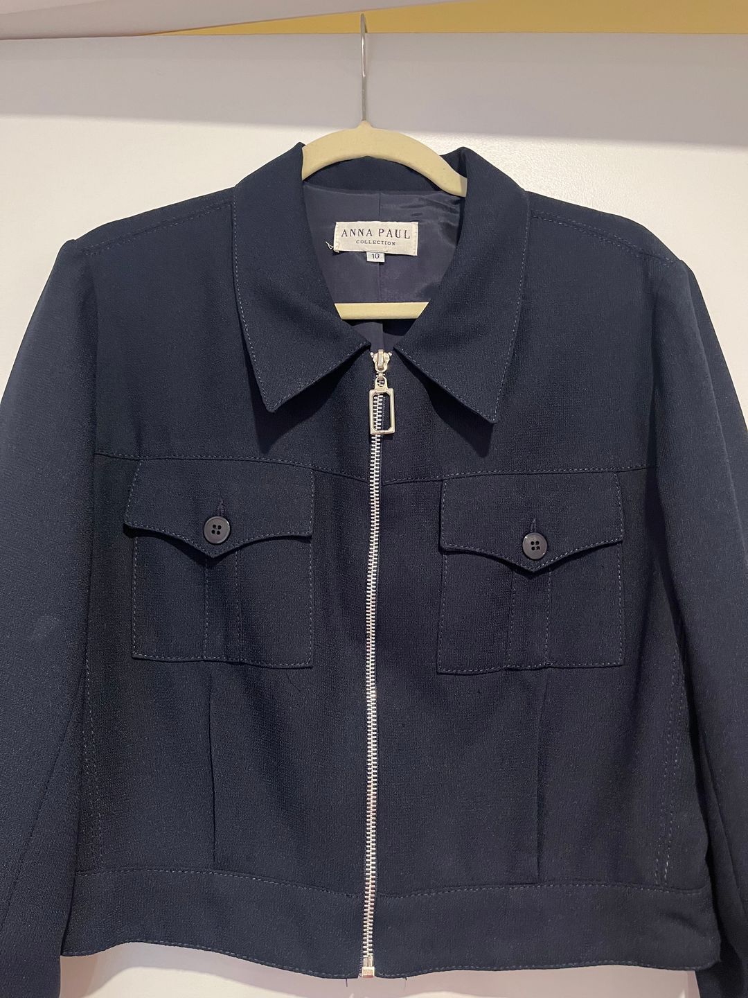 Vintage Anna Paul Navy Zip Up Jacket