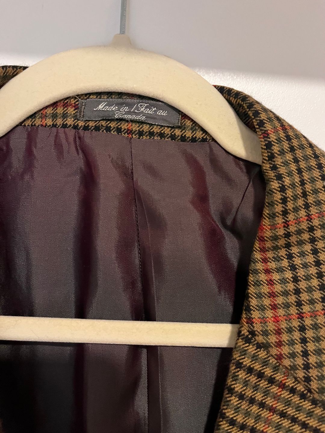 Vintage Tartan Oversized Blazer 