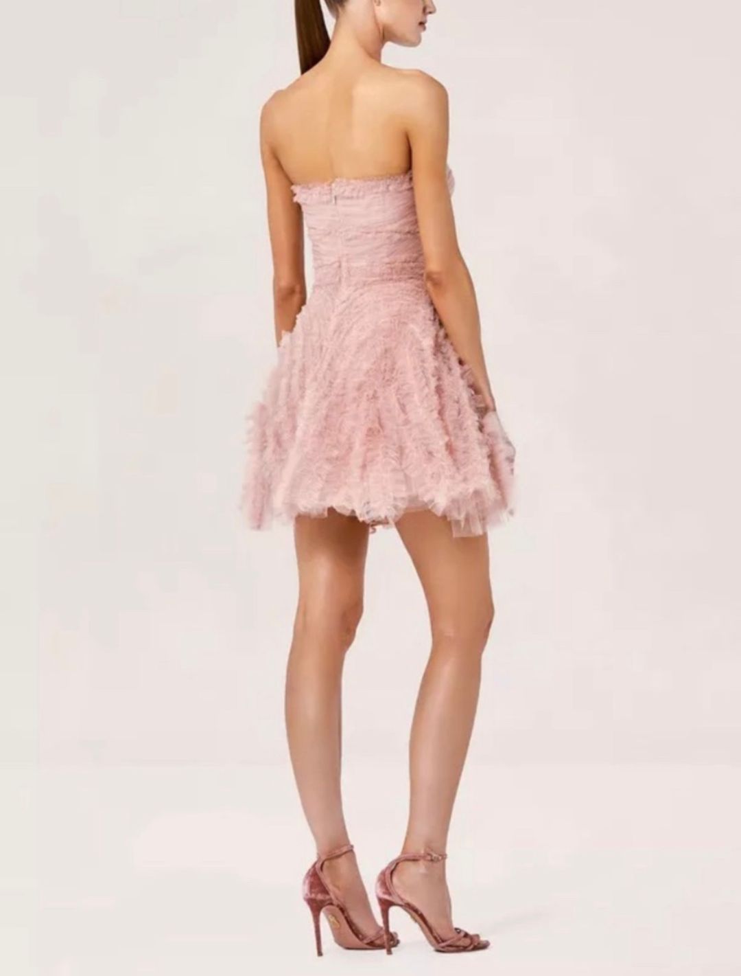 ALEXIS Zia Dress NWT | Dusty Rose Strapless Tulle Mini Dress | Retail $2,225