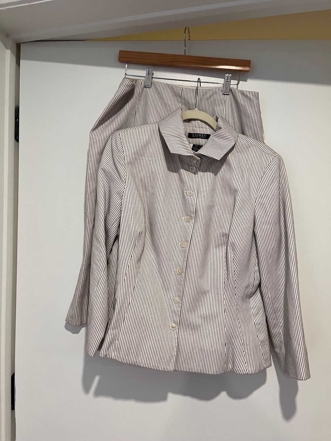 Ralph Lauren Lauren by Ralph Lauren Pinstriped 2 Piece Suit